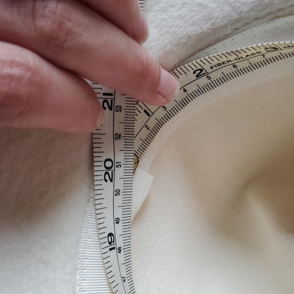 White Cream Vtg Fedora Imported Velour Feather Hat - Picture 9 of 11